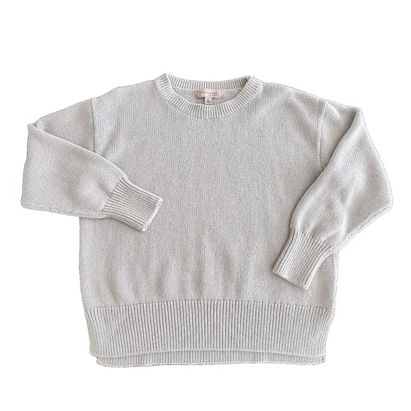 Philosophy 100% cotton split hem knit crew neck sweater size L - Picture 1 of 13